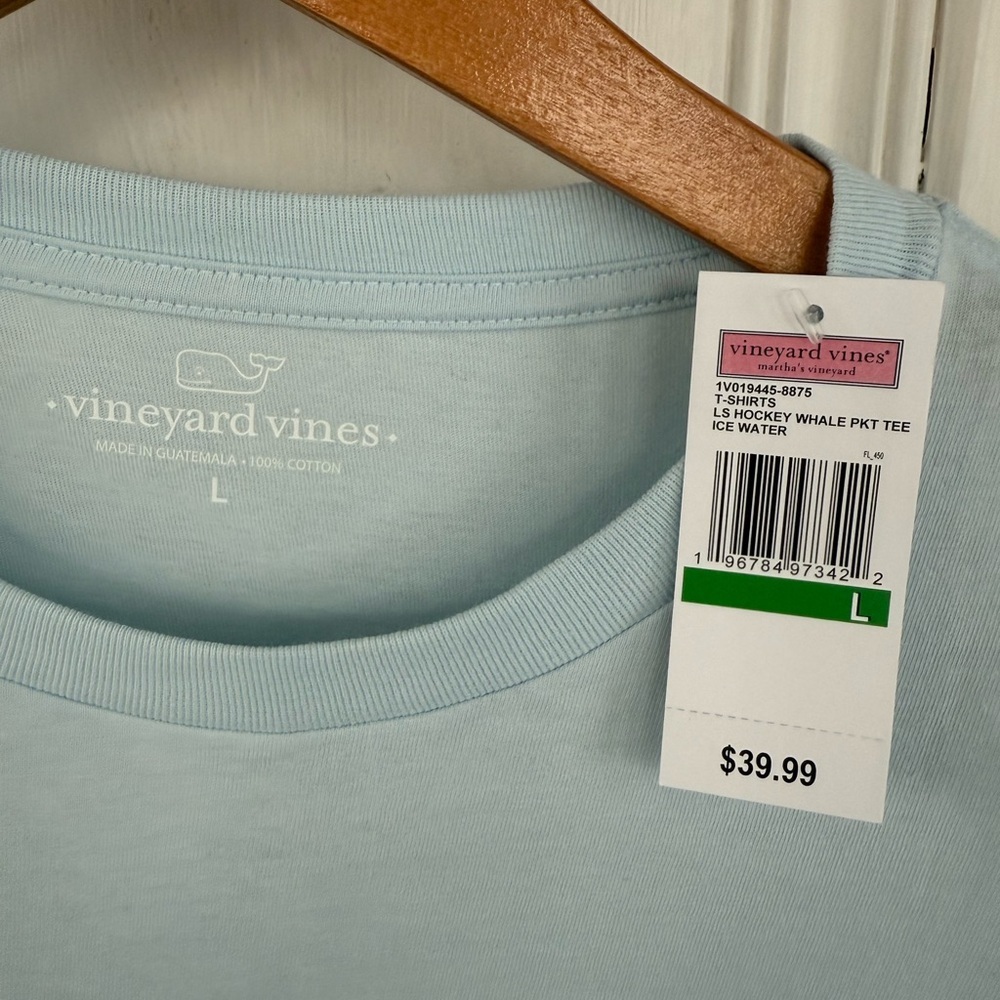 Vineyard Vines Sky Blue Long Sleeve Tee - Picture 2 of 5